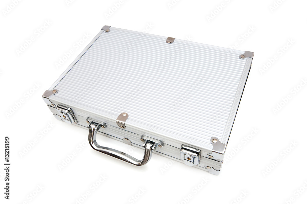 Metal case isolated on the white background Metal case isolated on the white background