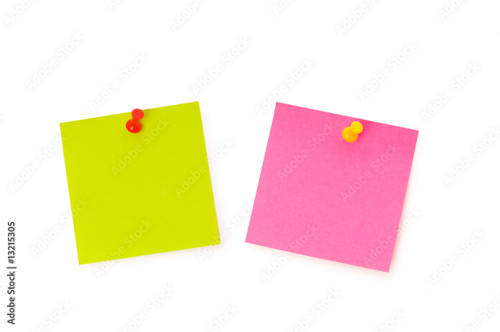 Reminder notes isolated on the white board Reminder notes isolated on the white board