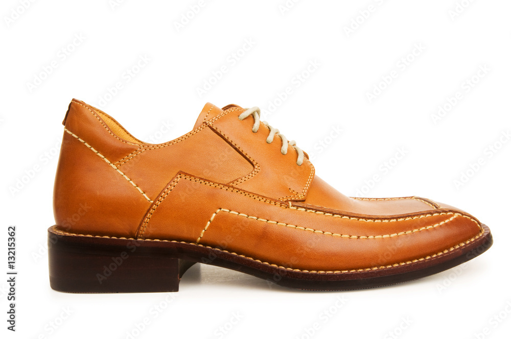 Orange shoes isolated on the white background Orange shoes isolated on the white background