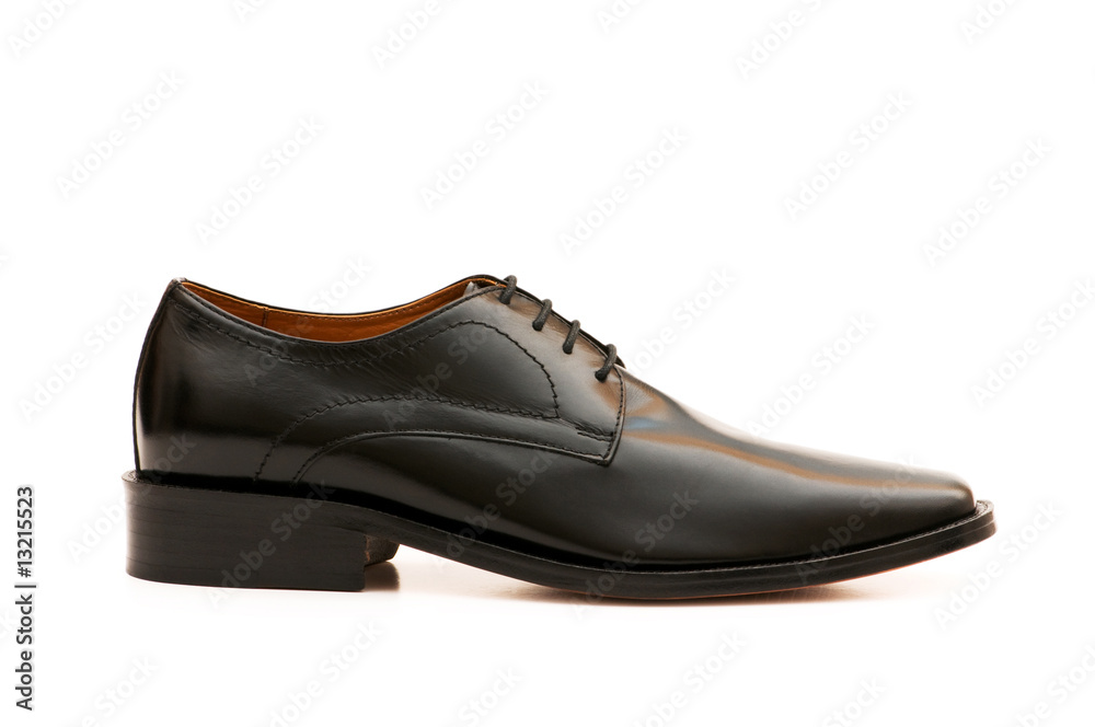 Black shoes isolated on the white background Black shoes isolated on the white background