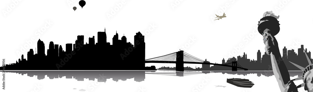 Fototapeta premium New York Skyline Vector