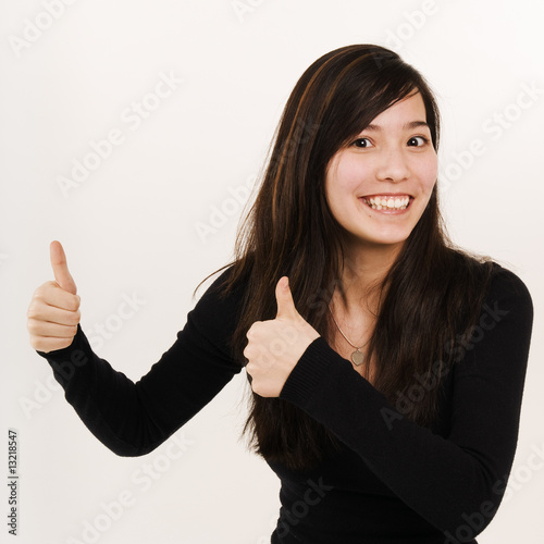 Fotografie thumbs up double