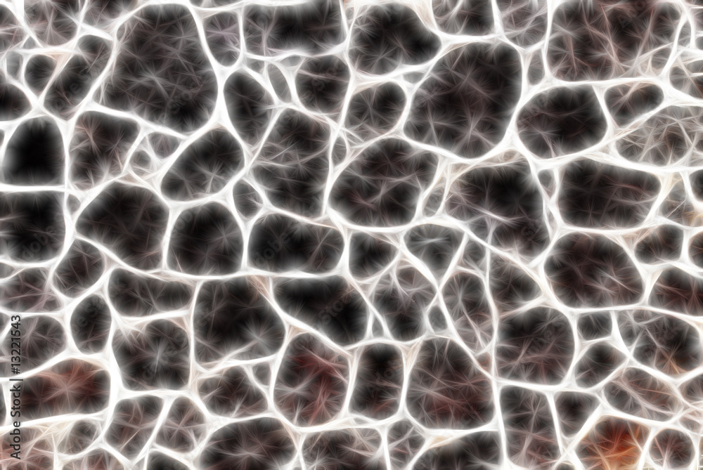 Obraz premium Fractal Abstract Cellular Stone Pattern Texture, Digital Art Background Design
