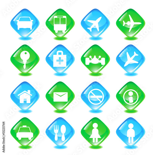 transport vector icons set