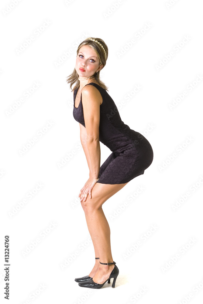 Sexy pin-up in little black dress Sexy pin-up in little black dress