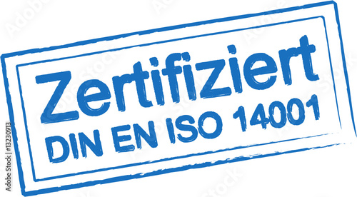 Stempel zertifiziert ISO 14001