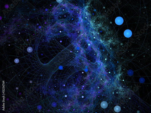 Abstract digitally rendered fractal galaxy. Background or wallpa