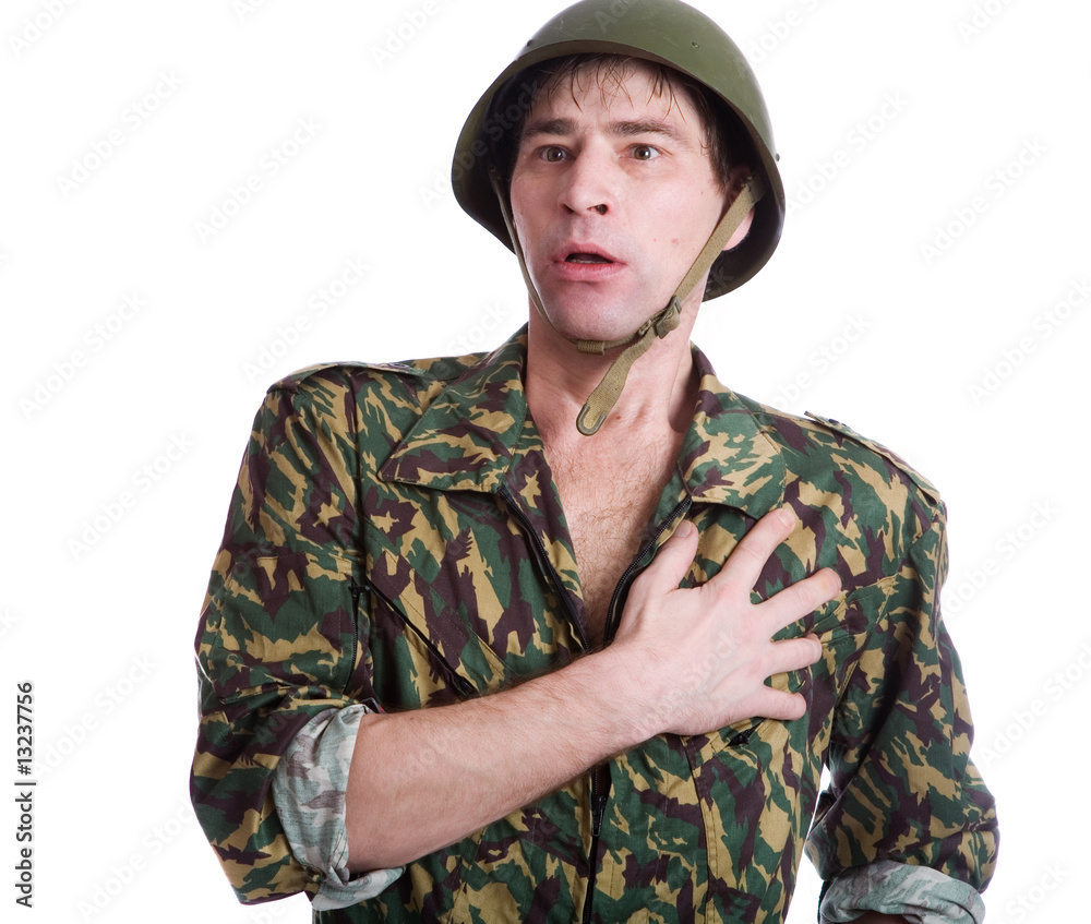 Fototapeta premium Man in camouflage