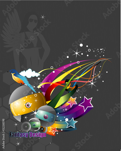 composicion de color abstracta en vector