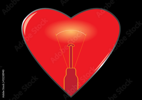 Heart with backlight