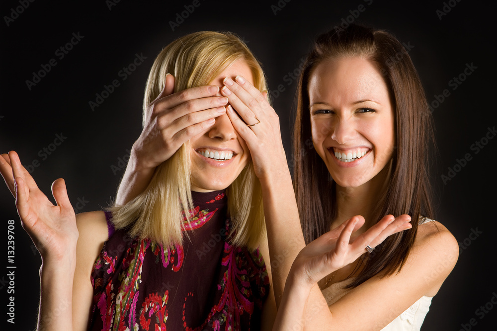 Two cute twins girls having fun Two cute twins girls having fun