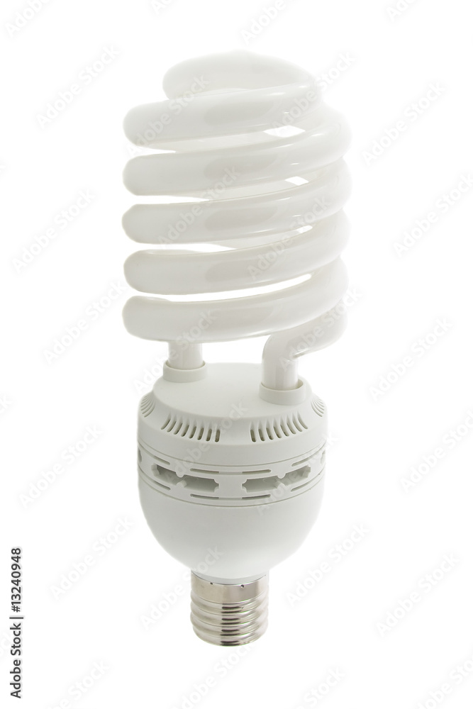 Energy saving lamp ( lightbulb) isolated over white background Energy saving lamp ( lightbulb) isolated over white background