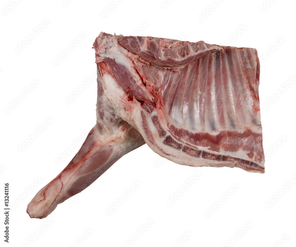 Meat towards white background