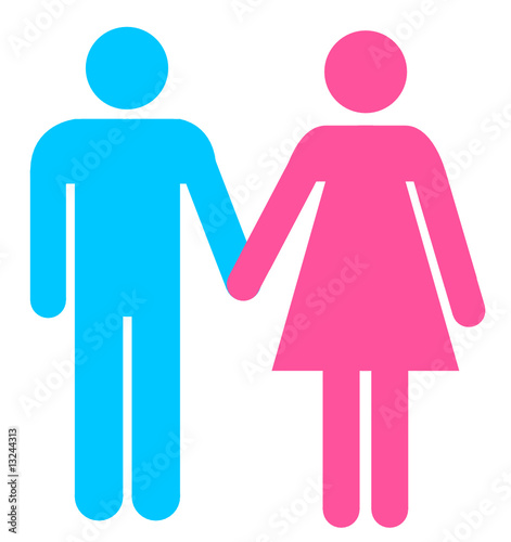 couple rose et bleu