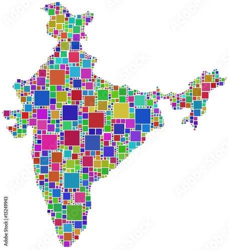Mosaico colorato dell'India