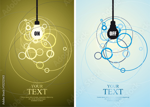 Bulbs on circle background