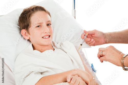 Unhappy Child Getting Injection © Lisa F. Young