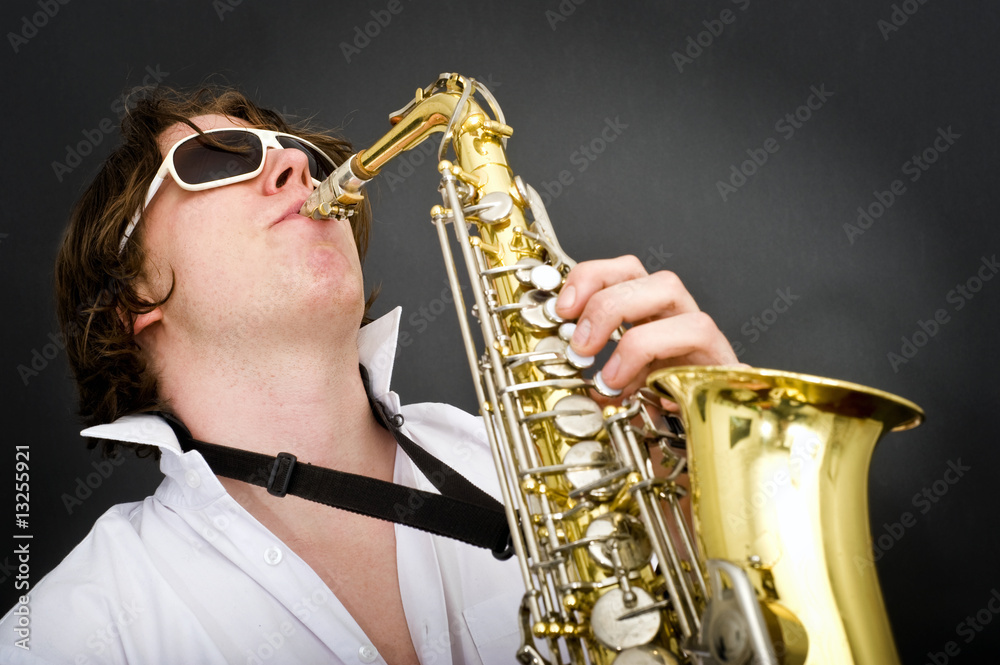 Fototapeta premium Playing the Saxophone