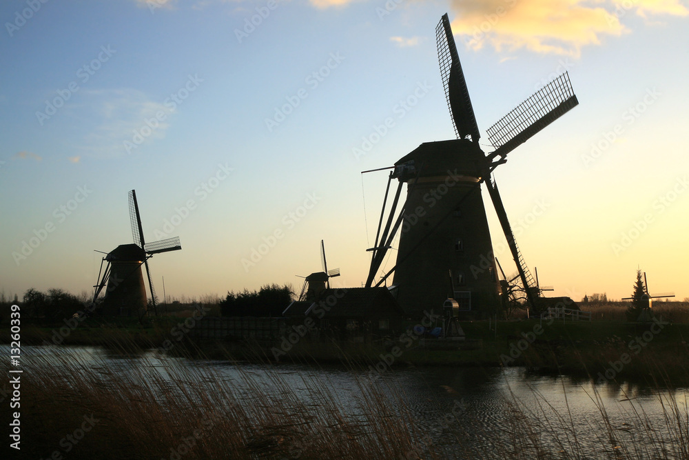 Naklejka premium Kinderdijk, Netherlands