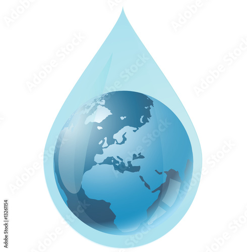 terre dans une goute d'eau