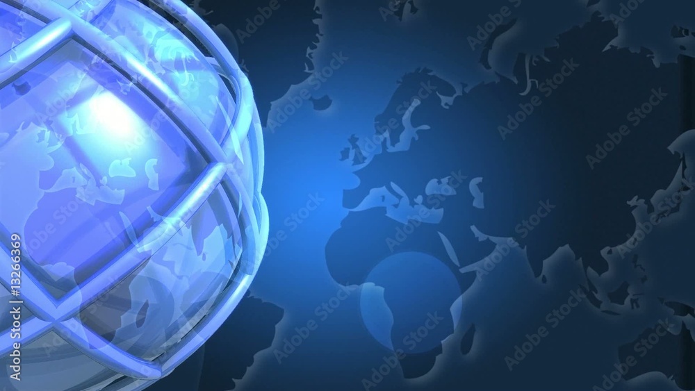 Fond bleu zoom monde