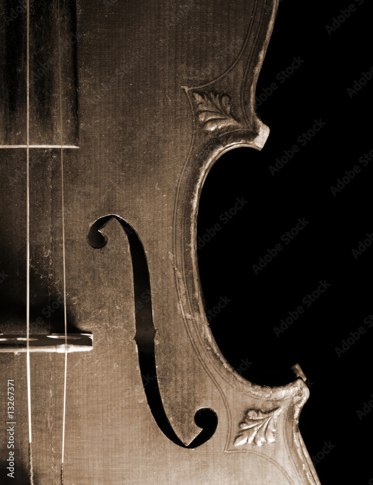 Fototapeta premium Part of vintage violin