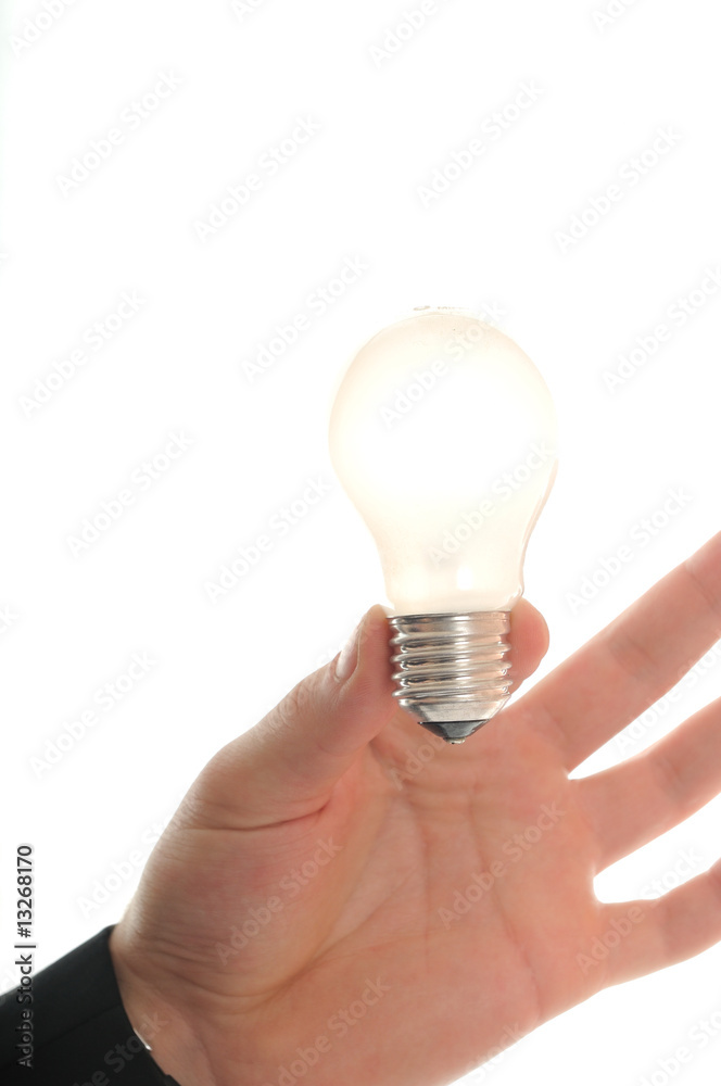 bulb business man bulb business man