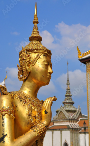 Photography bronze mythical figure, Temple of the Emerald Buddha  Bangkok
