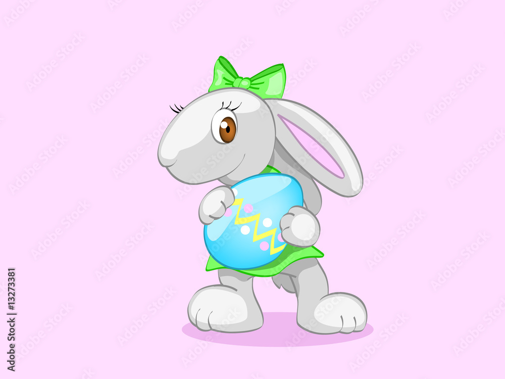 Obraz premium rabbit with egg