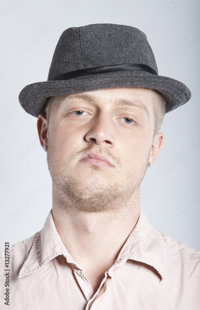 angry man in hat angry man in hat