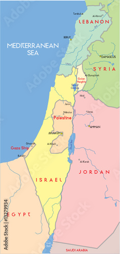 Israel map VECTOR