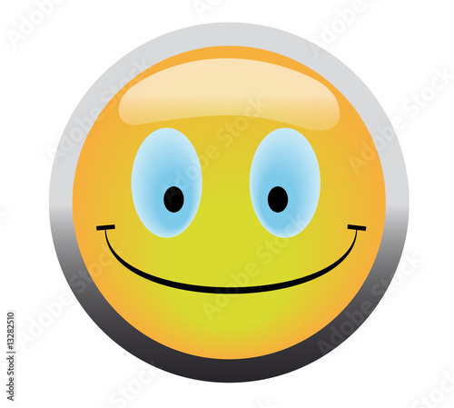 Happy smile button