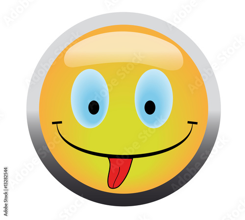 Happy smile button