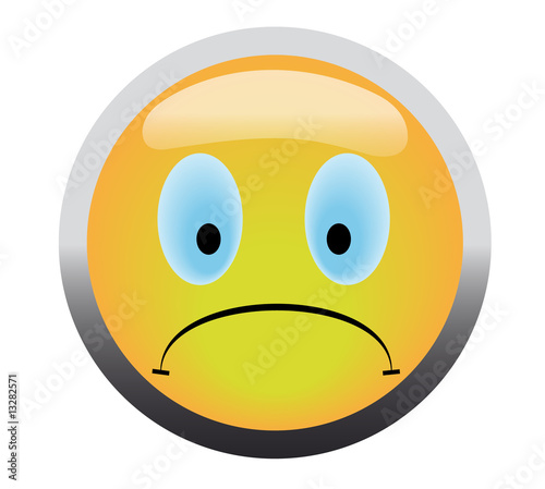 Unhappy smile button