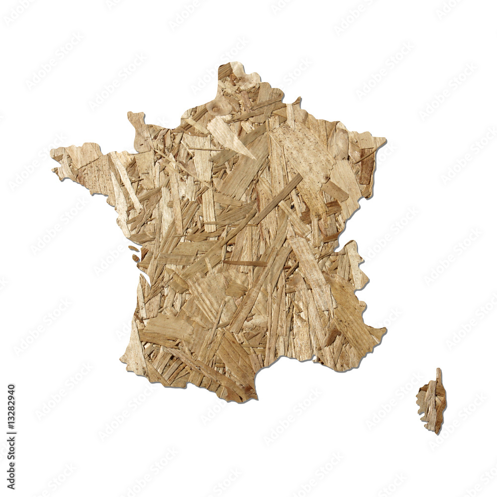 chipboard France map