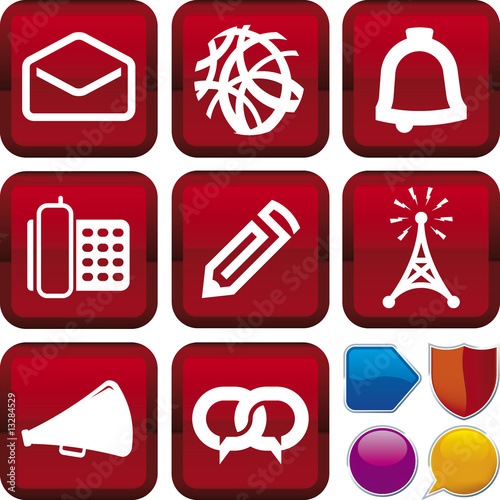 communication icon set