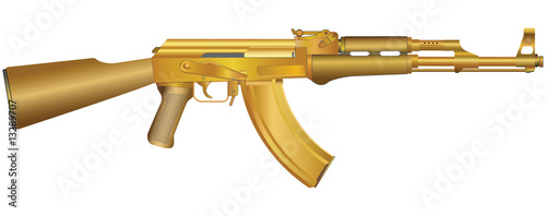 Gold gun illustration
