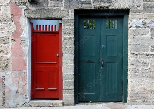 old doors at historic st augustine florida photo