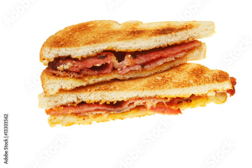 Toasted bacon sandwich