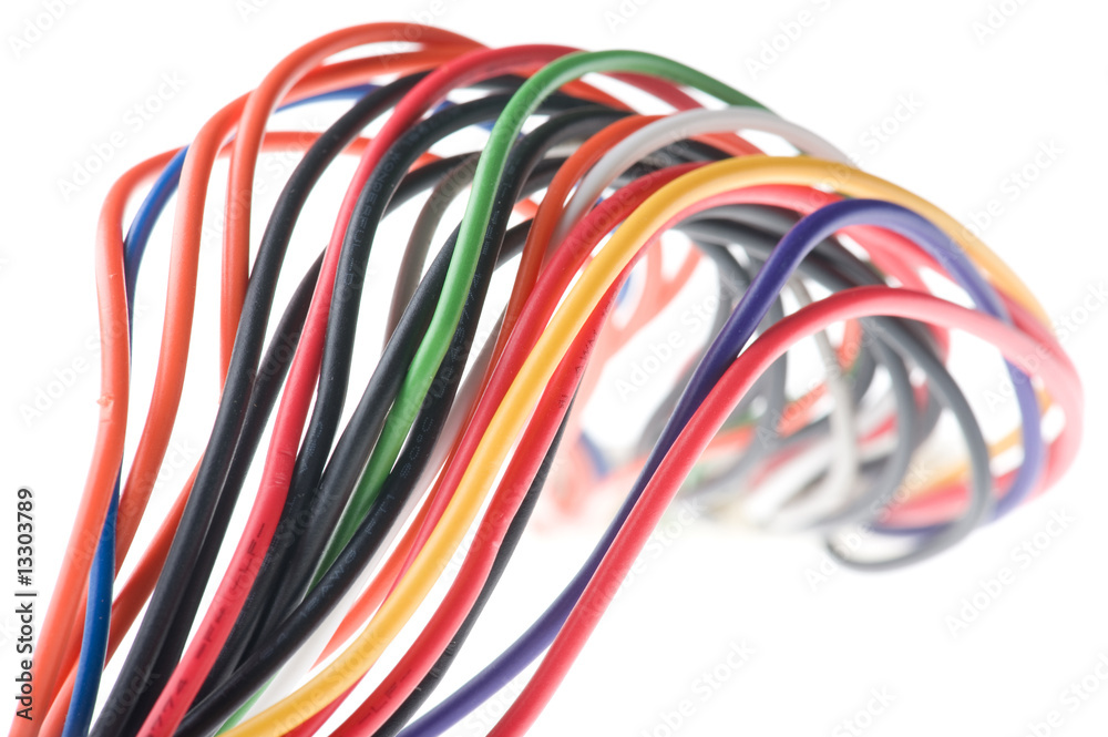 colored cable closeup colored cable closeup