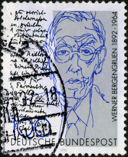 Deutsche Bundespost. Werner Bergengruen. Timbre Postal. photo