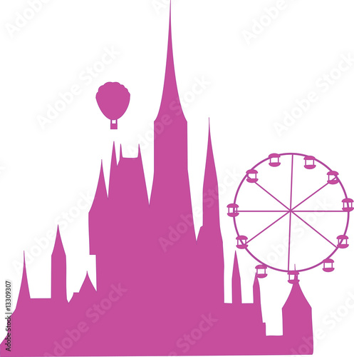 background - shadow-figure of castle
