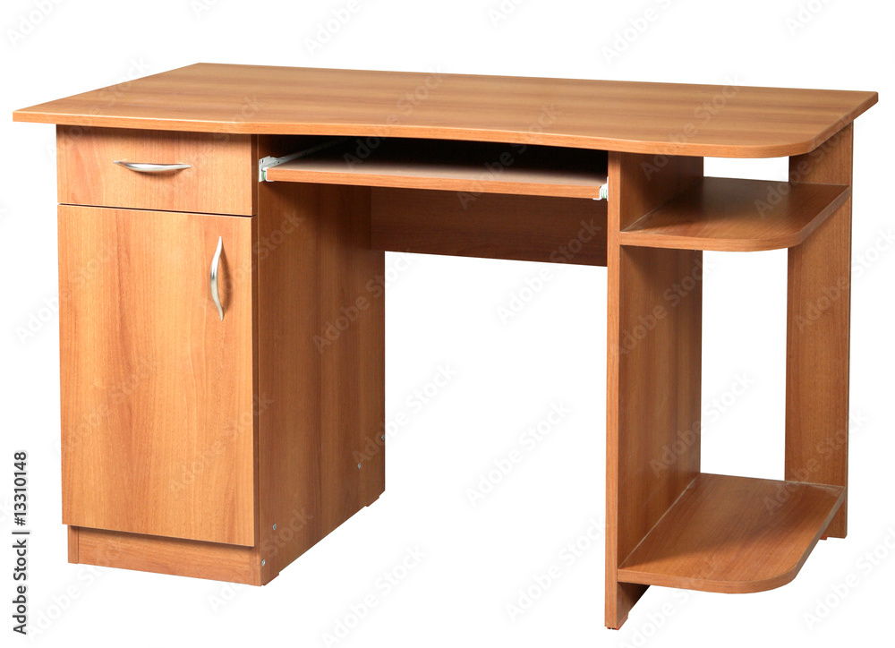 Computer writing table, isolated Computer writing table, isolated