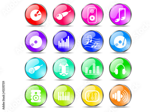 Music and audio vector icons