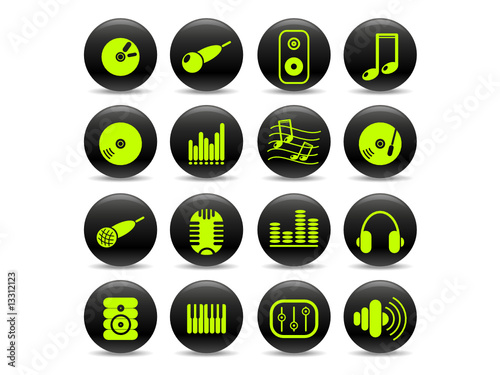 Music and audio vector icons