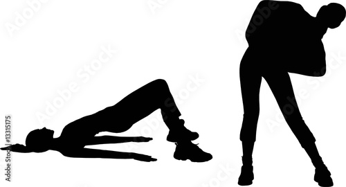 Young woman exercising at the gym