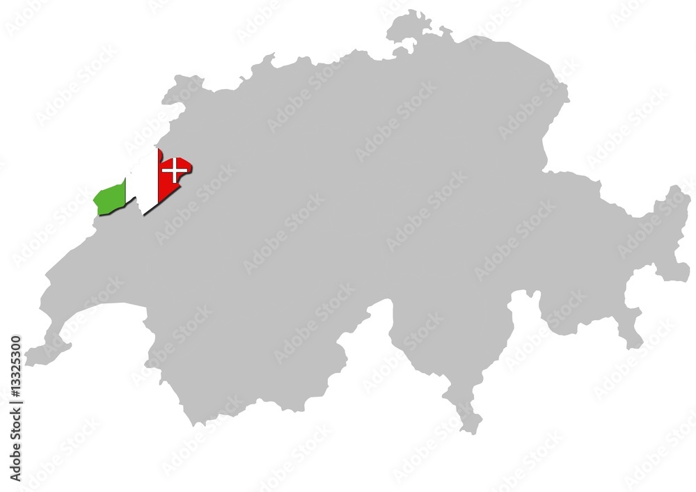 Kanton Neuenburg auf Schweiz Kanton Neuenburg auf Schweiz
