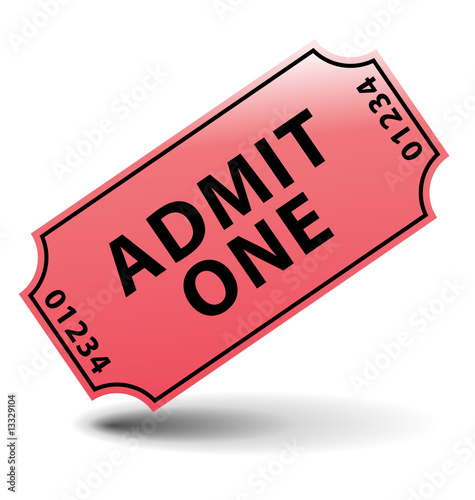 Admit one cinema ticket