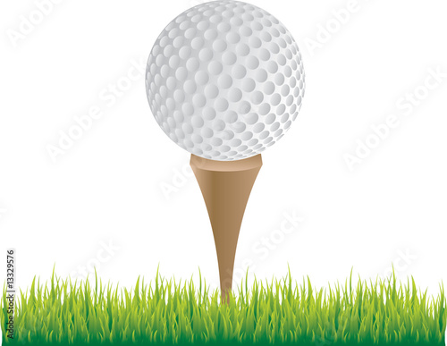 Golfball on tee
