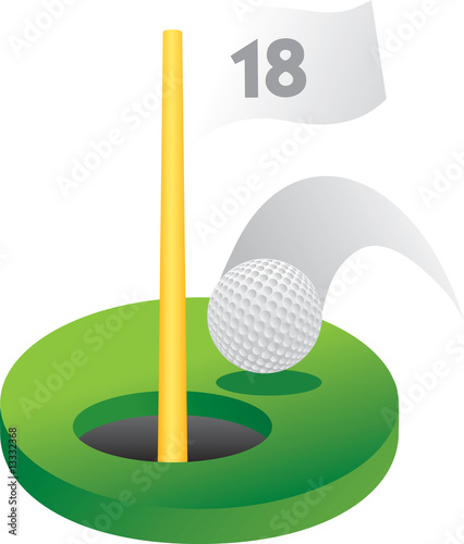 Eighteenth golf hole